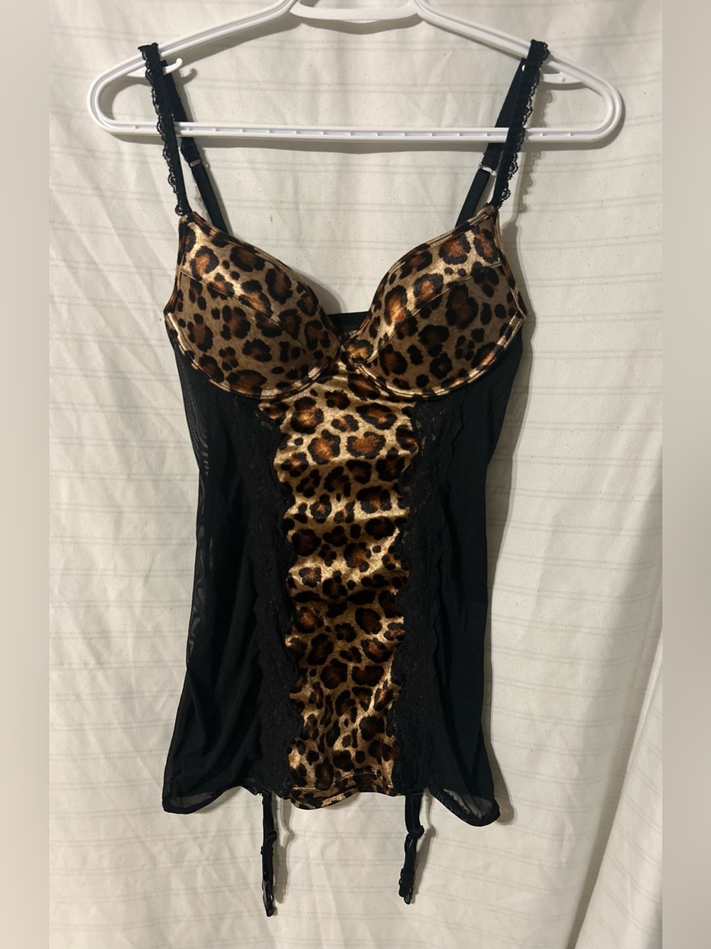 Vintage Dreamgirl Leopard Print Womens Lingerie